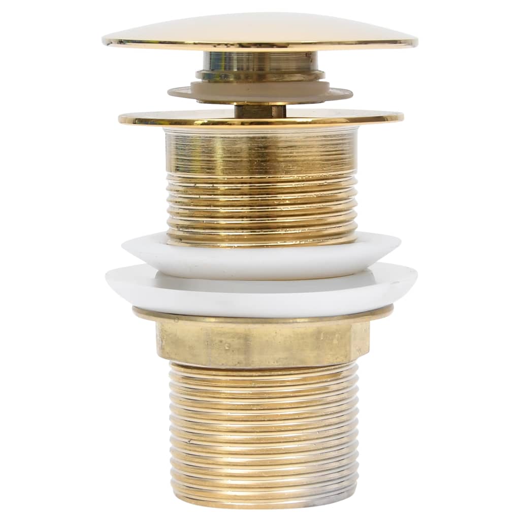 Vidaxl afvoer pop-up zonder overloop 6,4x6,4x9,1 cm goudkleurig