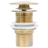 Vidaxl afvoer pop-up zonder overloop 6,4x6,4x9,1 cm goudkleurig