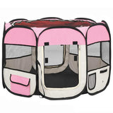 Vidaxl hondenren inklapbaar met draagtas 90x90x58 cm roze