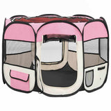 Vidaxl hondenren inklapbaar met draagtas 90x90x58 cm roze