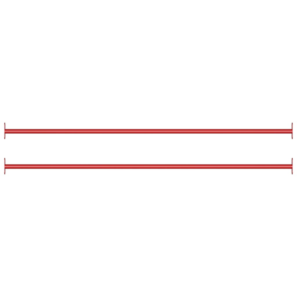 Vidaxl rekstokken 2 st 125 cm staal rood