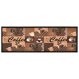 Vidaxl keukenmat wasbaar koffie 60x180 cm bruin