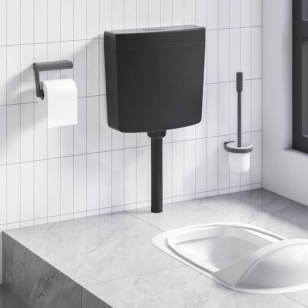 Vidaxl toiletstortbak met watertoevoer onderin 3 6 l zwart