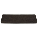 Vidaxl trapmatten zelfklevend 15 stuks 65x21x4 cm donkerbruin rechthoekige rand