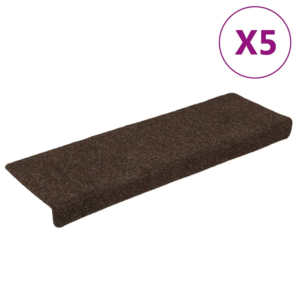 Vidaxl trapmatten 15 st 65x21x4 cm naaldvilt bruin