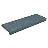 Vidaxl trapmatten 15 st 65x21x4 cm donkergroen rechthoekige rand