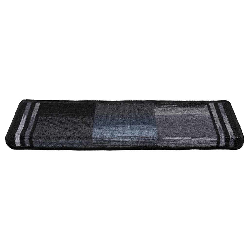 Vidaxl trapmatten zelfklevend 15 st 65x21x4 cm zwart en grijs