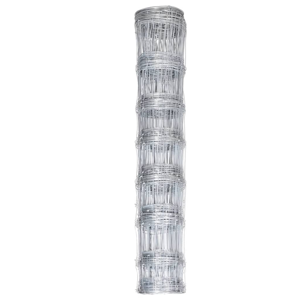 Vidaxl hek 50x1m gegalvaniseerd staal zilverkleurig