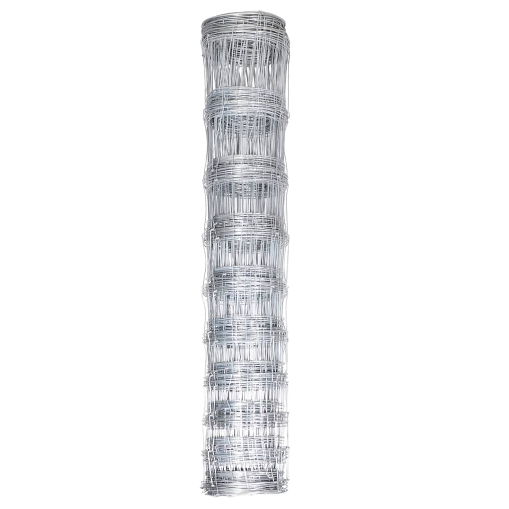 Vidaxl hek 50x1m gegalvaniseerd staal zilverkleurig