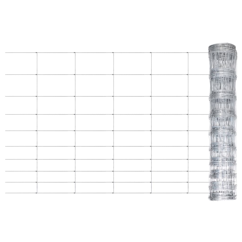 Vidaxl hek 50x1,2m gegalvaniseerd staal zilverkleurig