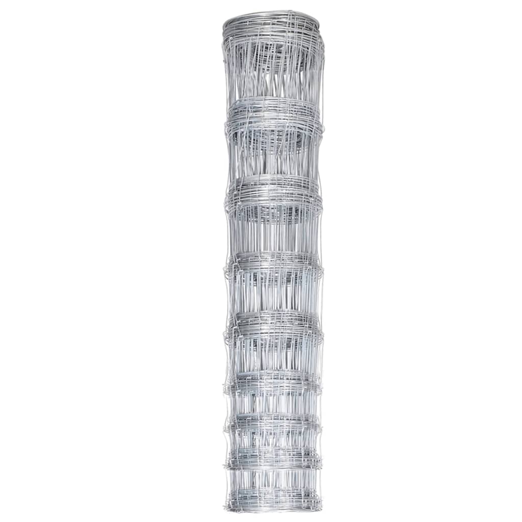 VidaXL Hek 50x1,2m gegalvaniseerd staal zilverkleurig