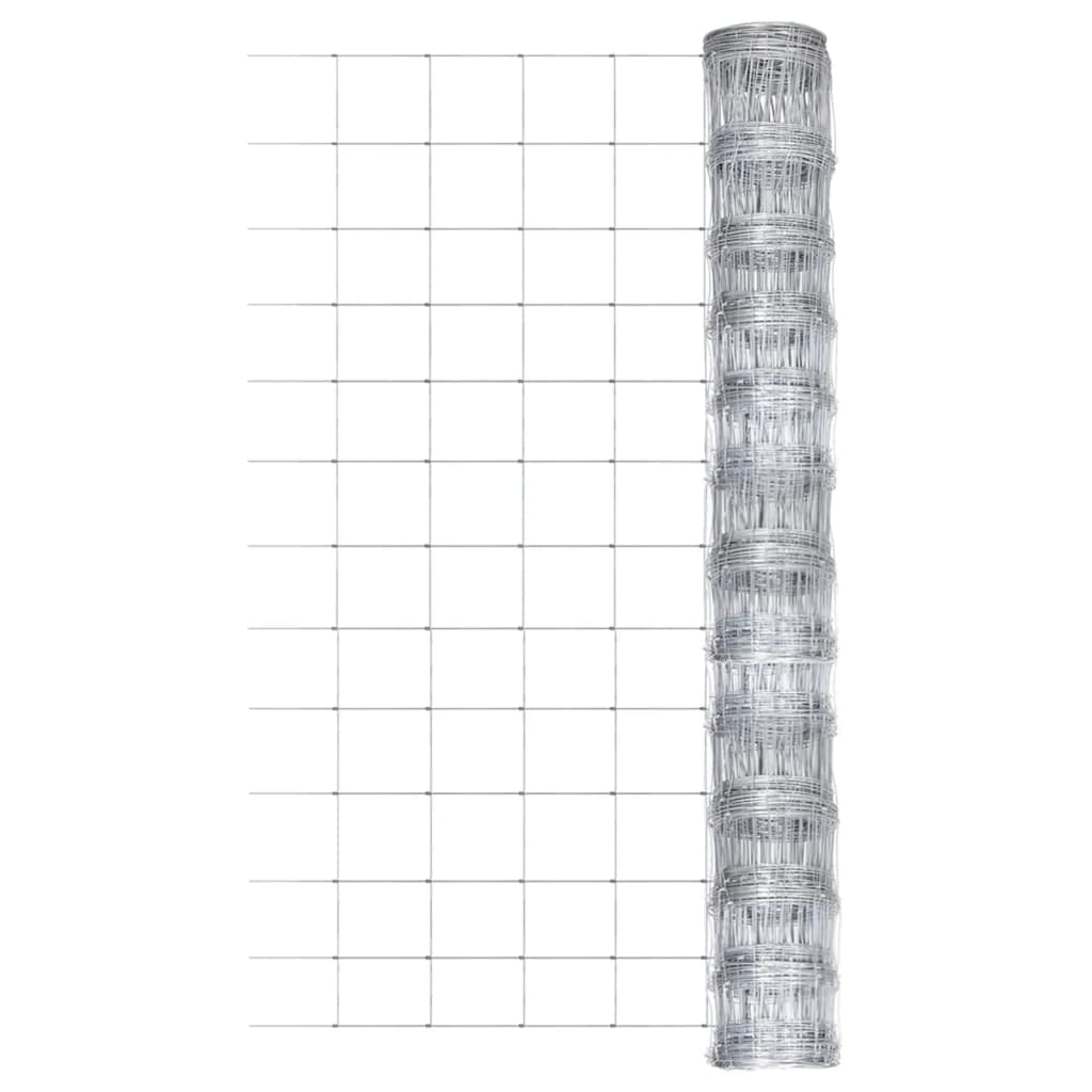 Vidaxl hek 50x1,25m gegalvaniseerd staal zilverkleurig