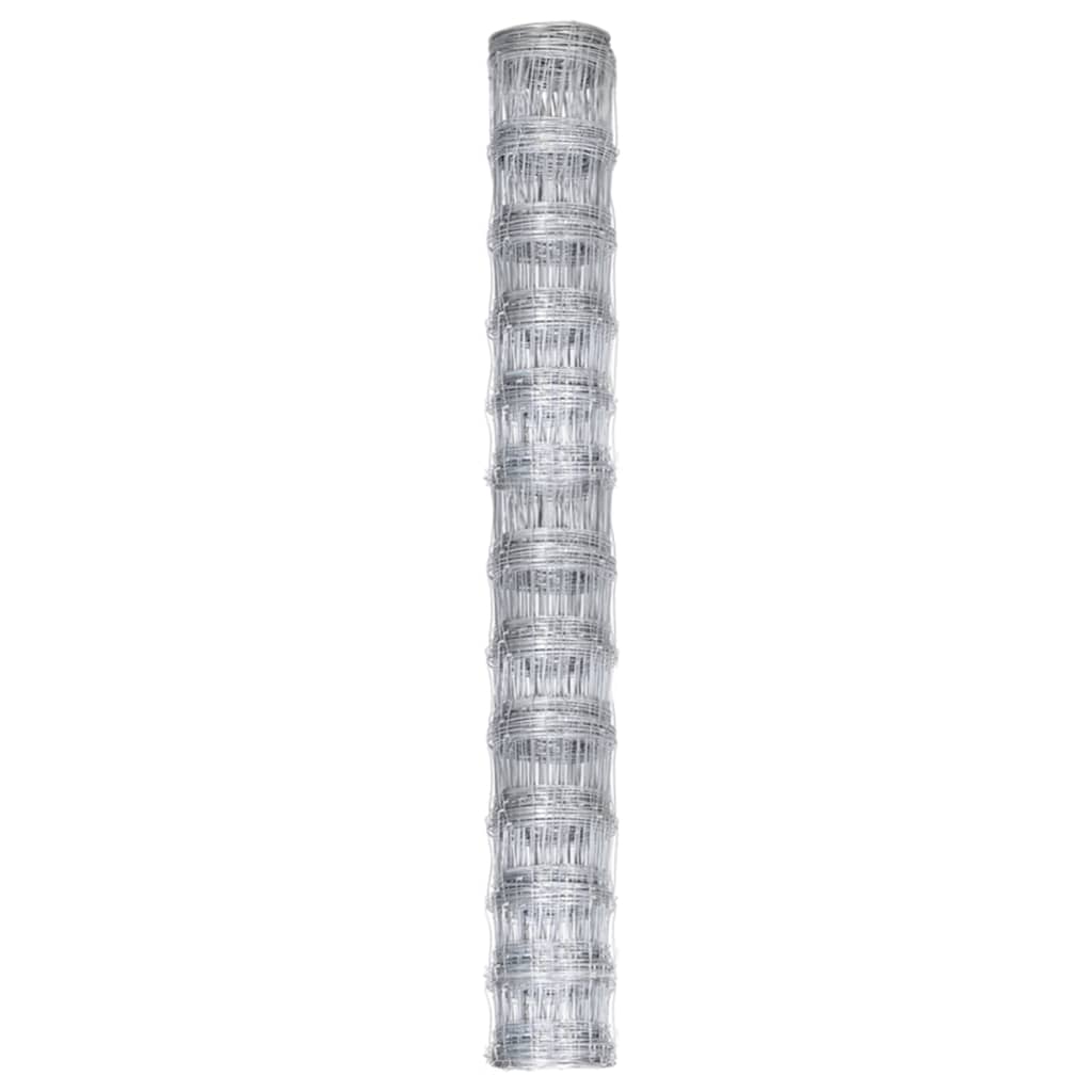 Vidaxl hek 50x1,25m gegalvaniseerd staal zilverkleurig