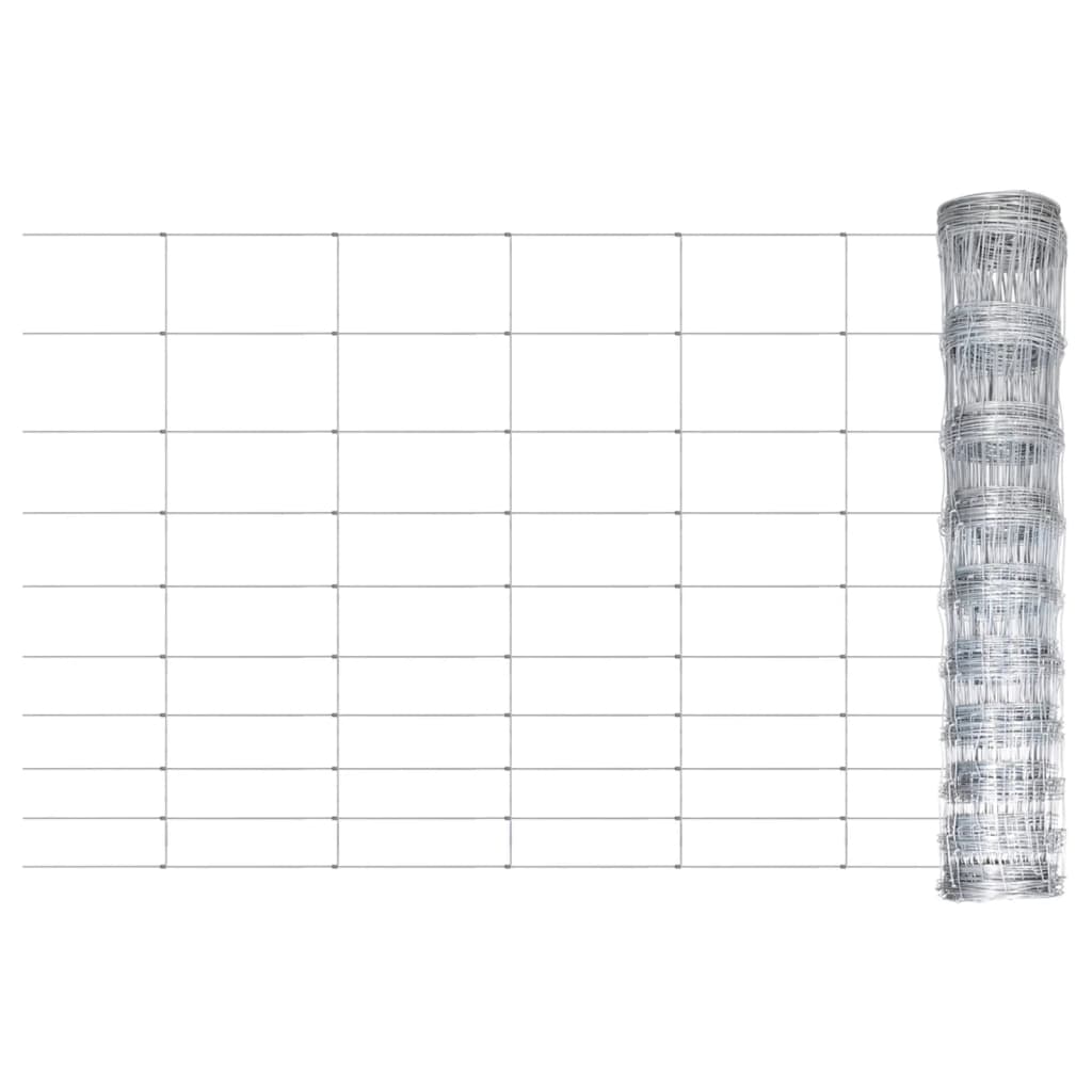 Vidaxl hek 50x1,5m gegalvaniseerd staal zilverkleurig