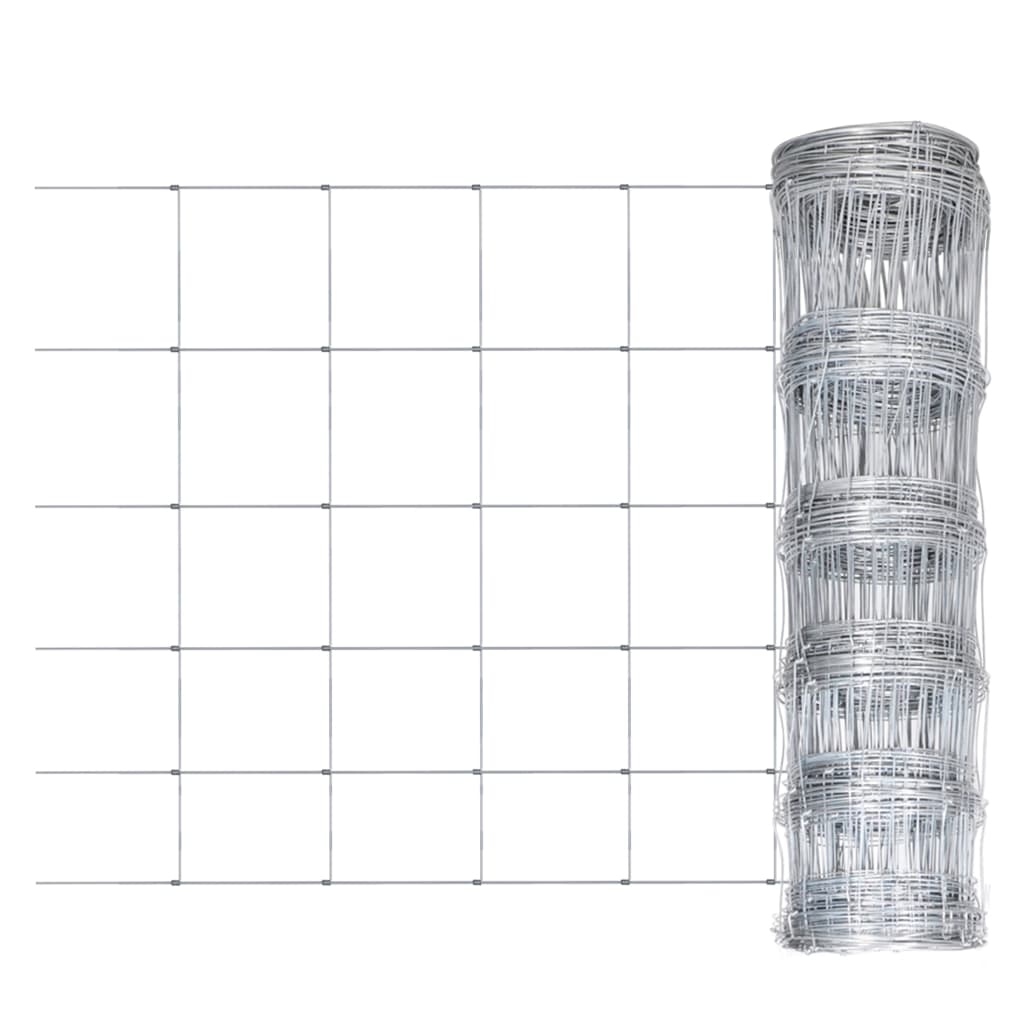 Vidaxl hek 50x1,5m gegalvaniseerd staal zilverkleurig