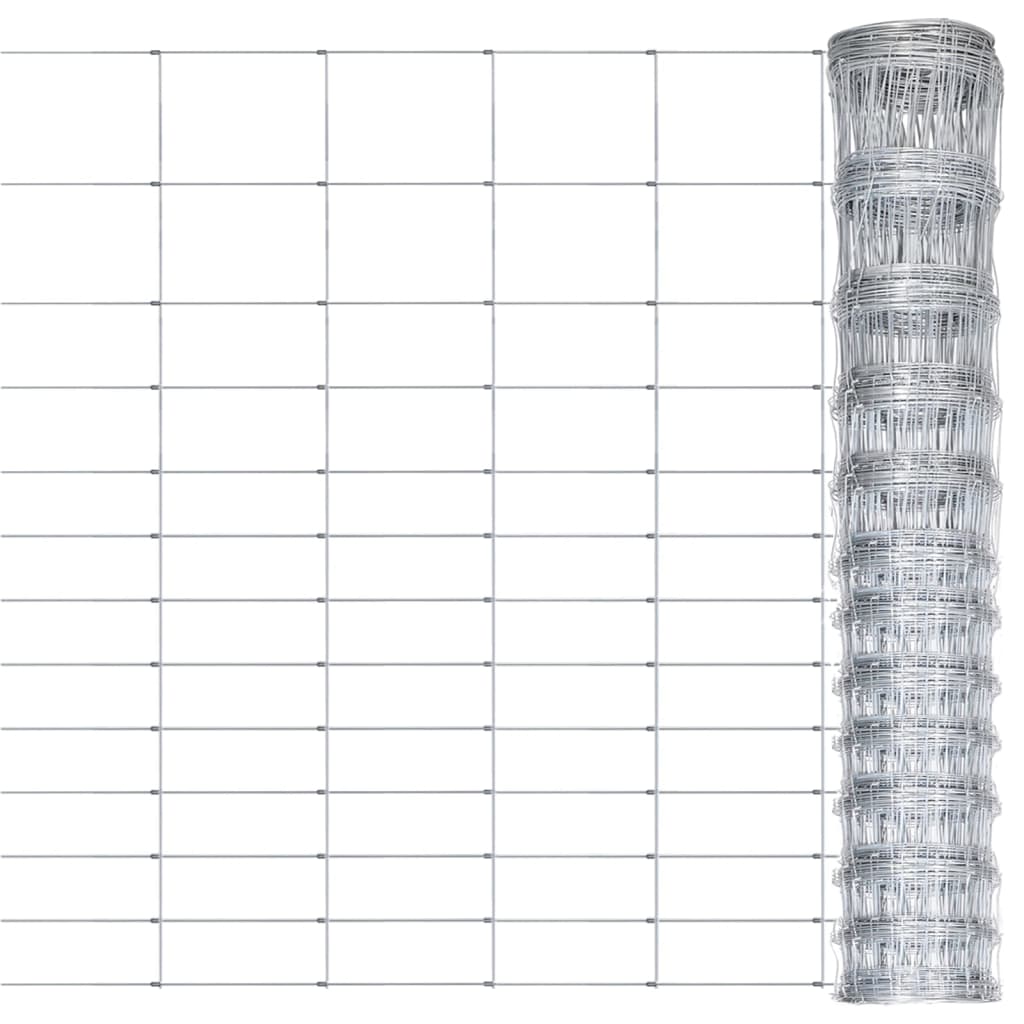 Vidaxl hek 50x1,5m gegalvaniseerd staal zilverkleurig