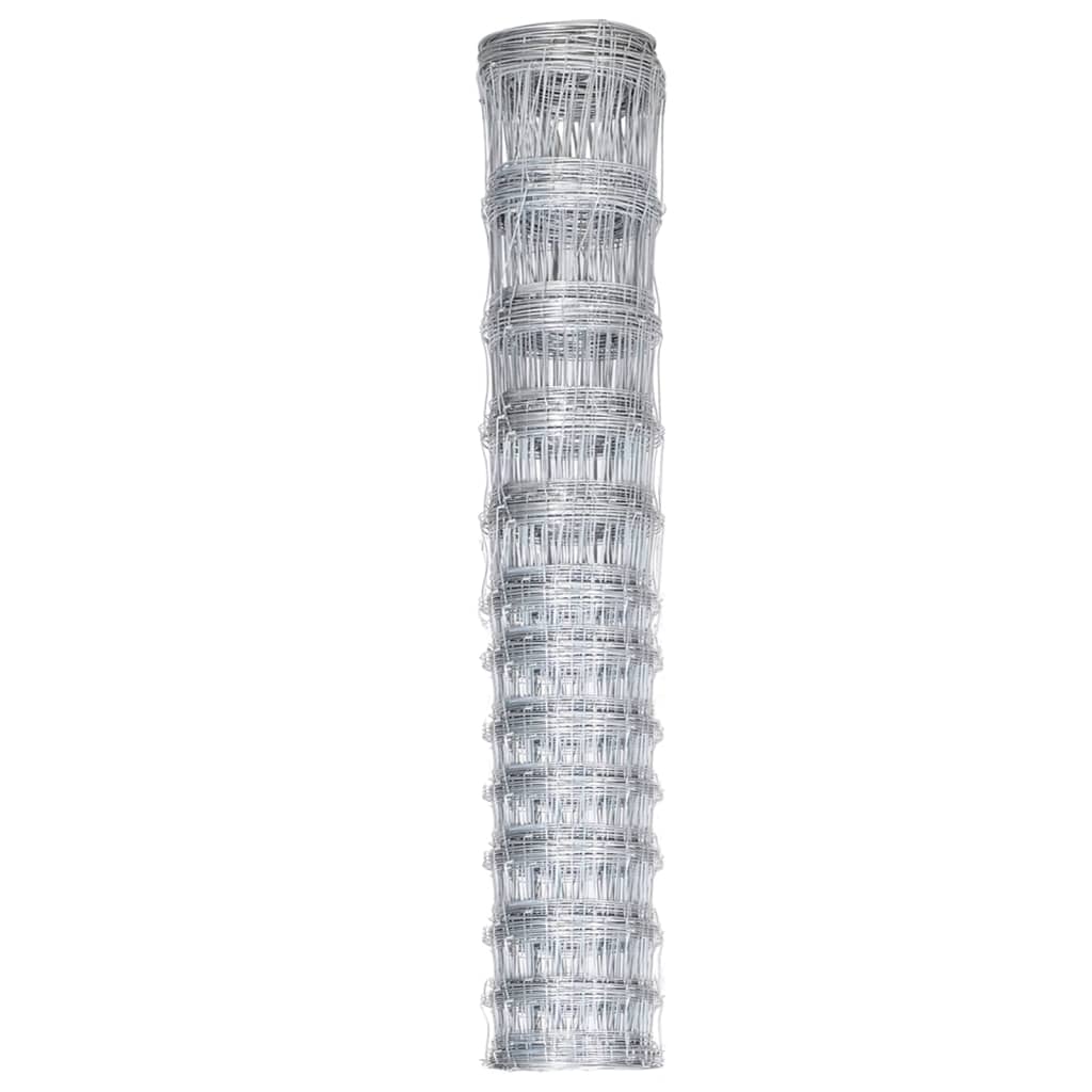 Vidaxl hek 50x1,5m gegalvaniseerd staal zilverkleurig