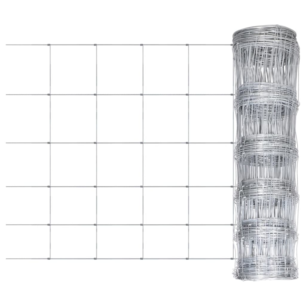 Vidaxl hek 50x0,8m gegalvaniseerd staal zilverkleurig