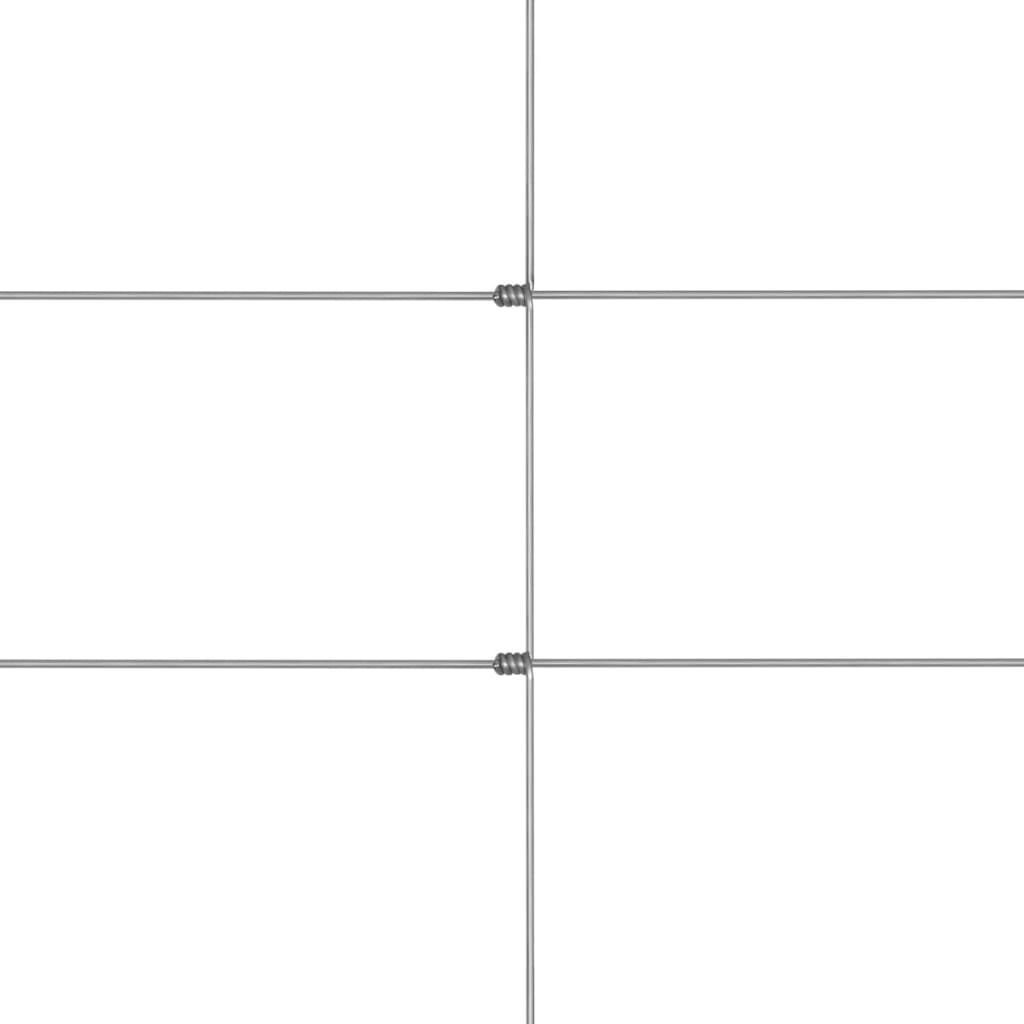 Vidaxl hek 50x0,8m gegalvaniseerd staal zilverkleurig