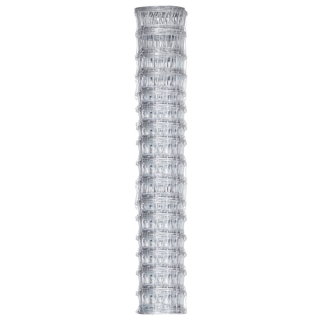 Vidaxl hek 50x0,8m gegalvaniseerd staal zilverkleurig