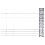 Vidaxl hek 50x1m gegalvaniseerd staal zilverkleurig