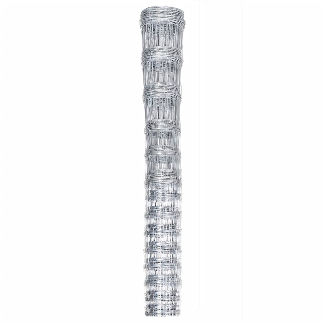Vidaxl hek 50x1m gegalvaniseerd staal zilverkleurig