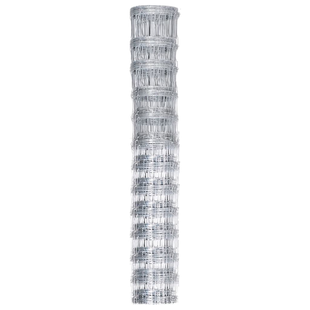 Vidaxl hek 50x1,25m gegalvaniseerd staal zilverkleurig