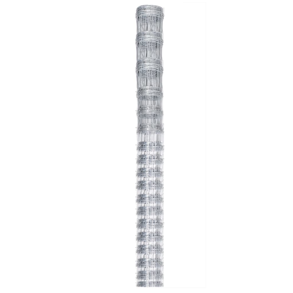 Vidaxl hek 50x1,25m gegalvaniseerd staal zilverkleurig