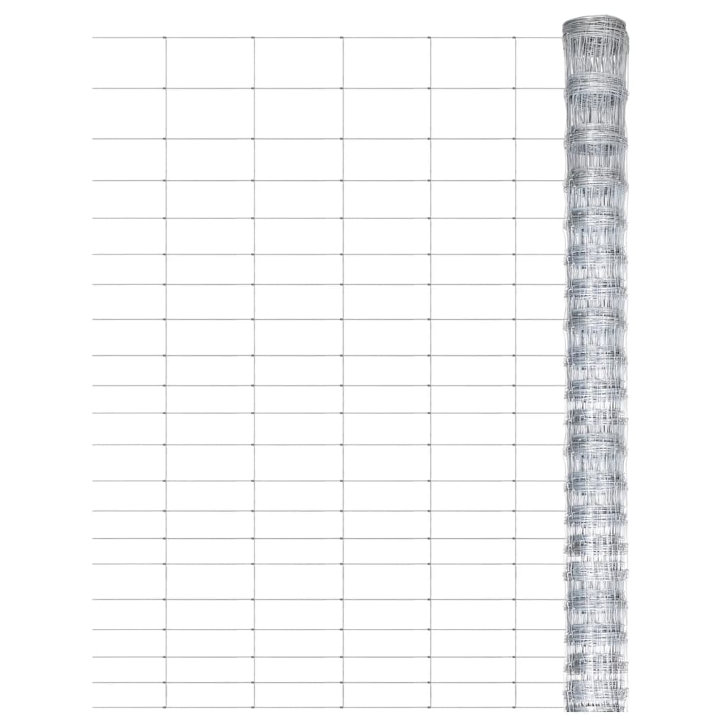 Vidaxl hek 50x1,25m gegalvaniseerd staal zilverkleurig