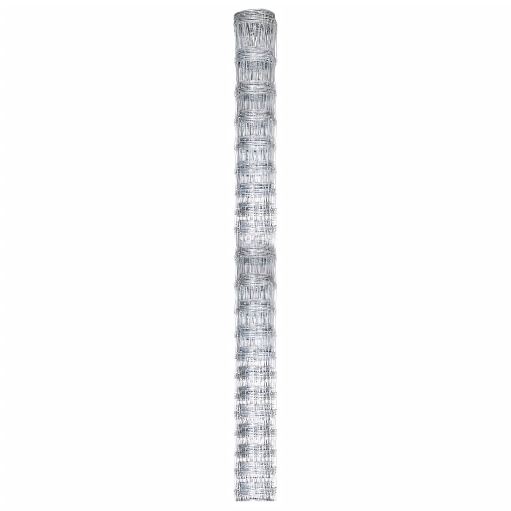 Vidaxl hek 50x1,25m gegalvaniseerd staal zilverkleurig