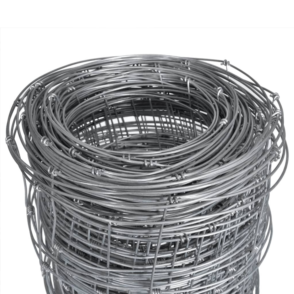 Vidaxl hek 50x1,25m gegalvaniseerd staal zilverkleurig