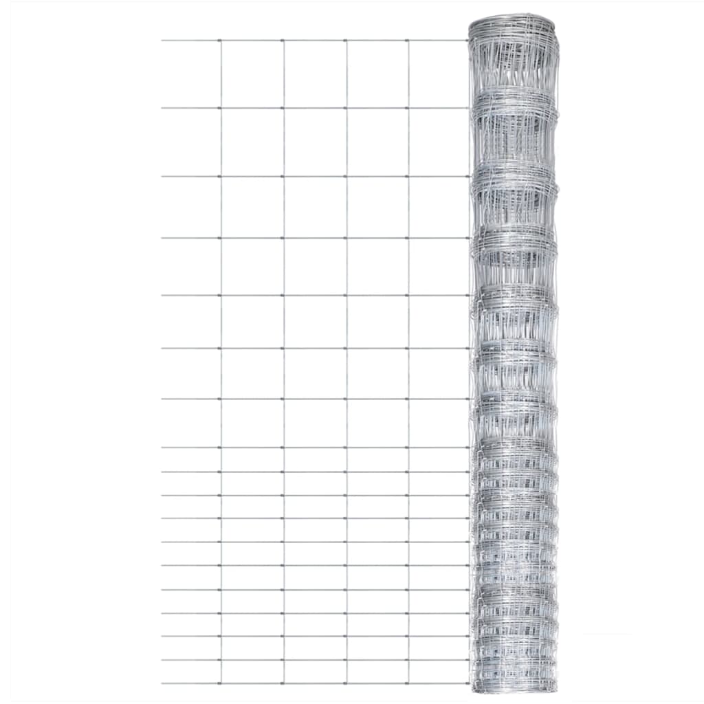 Vidaxl hek 50x1,5m gegalvaniseerd staal zilverkleurig