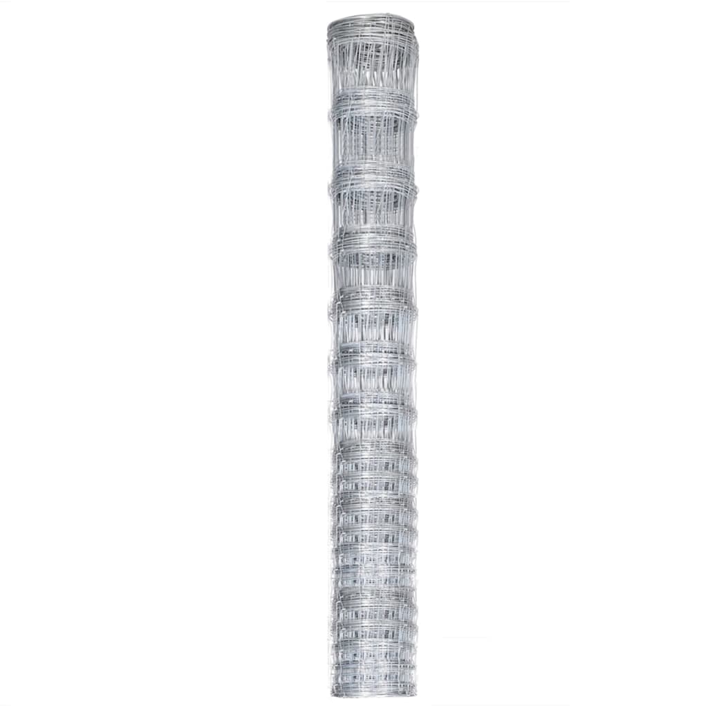 Vidaxl hek 50x1,5m gegalvaniseerd staal zilverkleurig