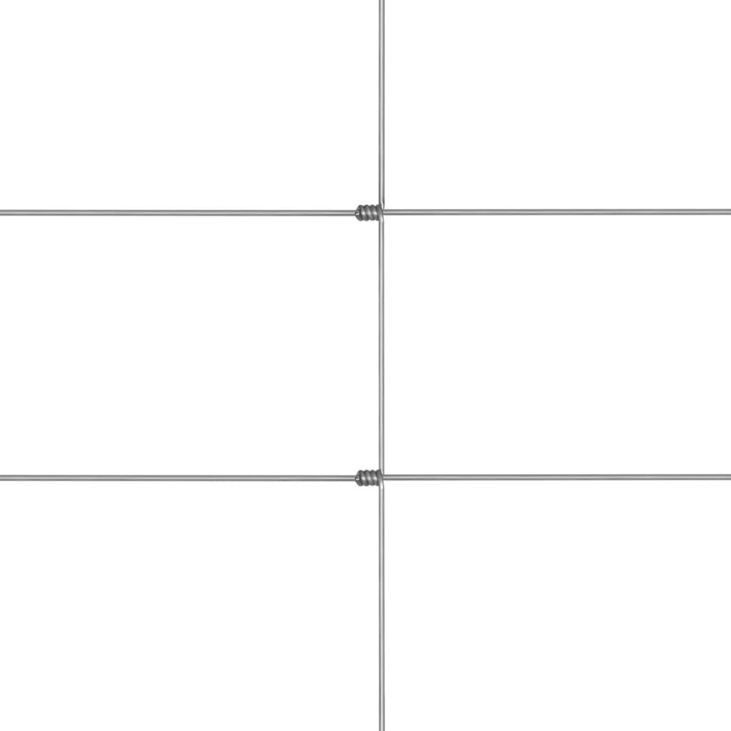 Vidaxl hek 50x1,5m gegalvaniseerd staal zilverkleurig