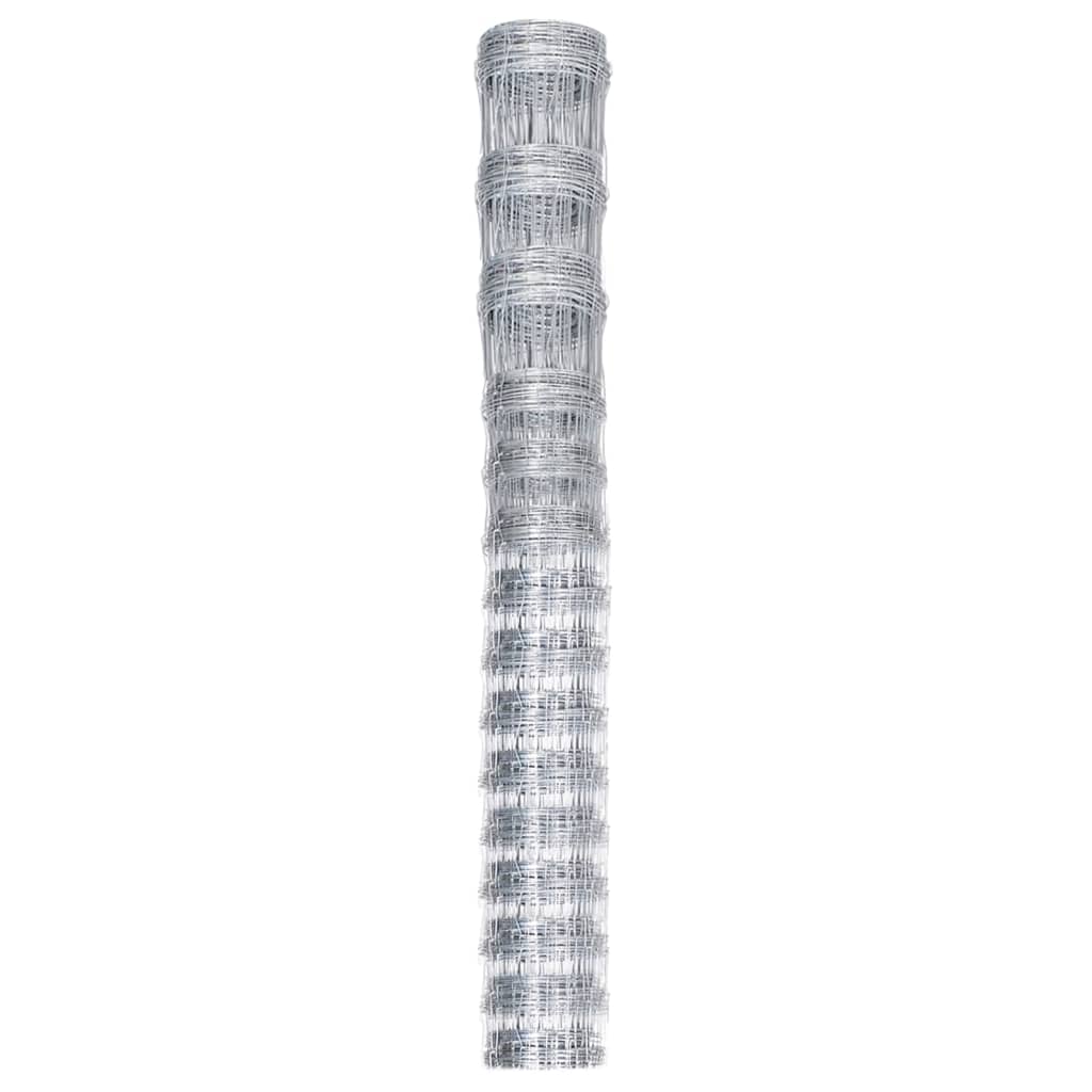 Vidaxl hek 50x1,6m gegalvaniseerd staal zilverkleurig