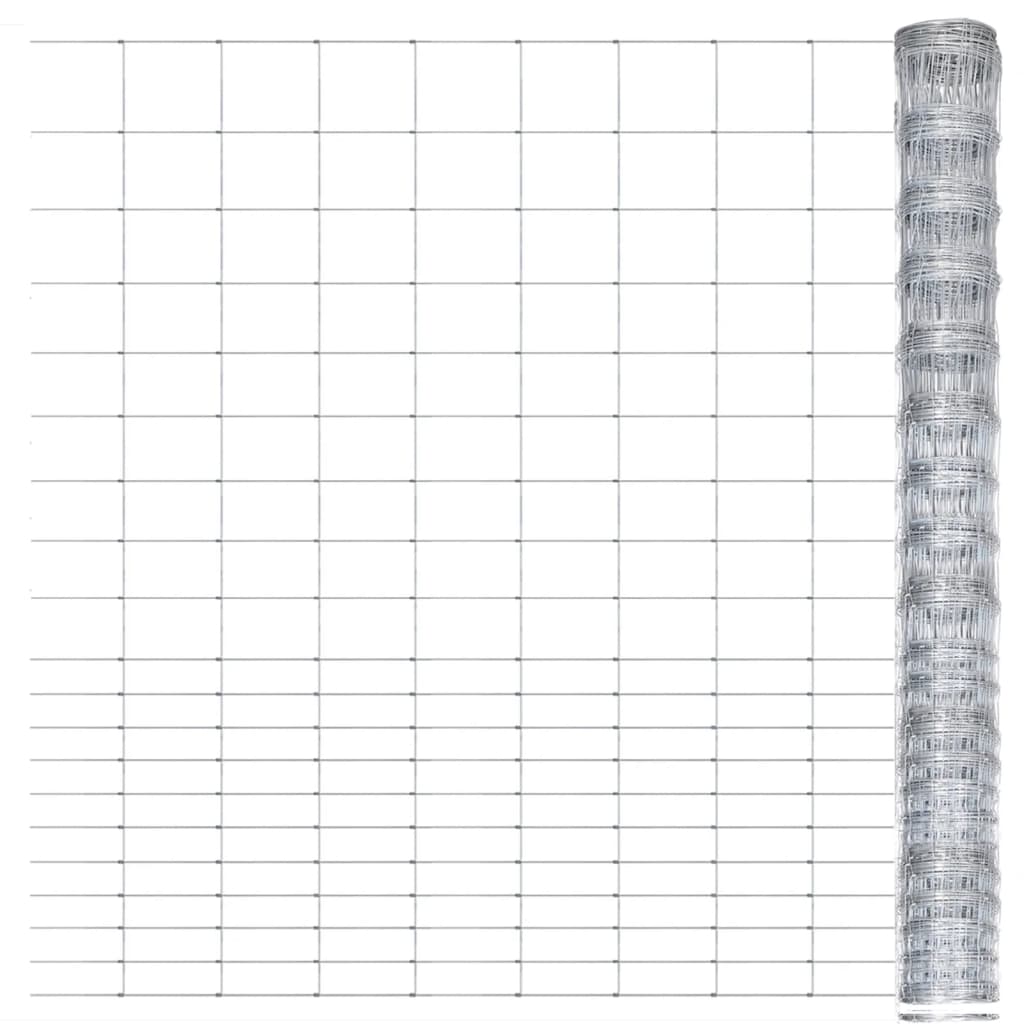 Vidaxl hek 50x1,6m gegalvaniseerd staal zilverkleurig