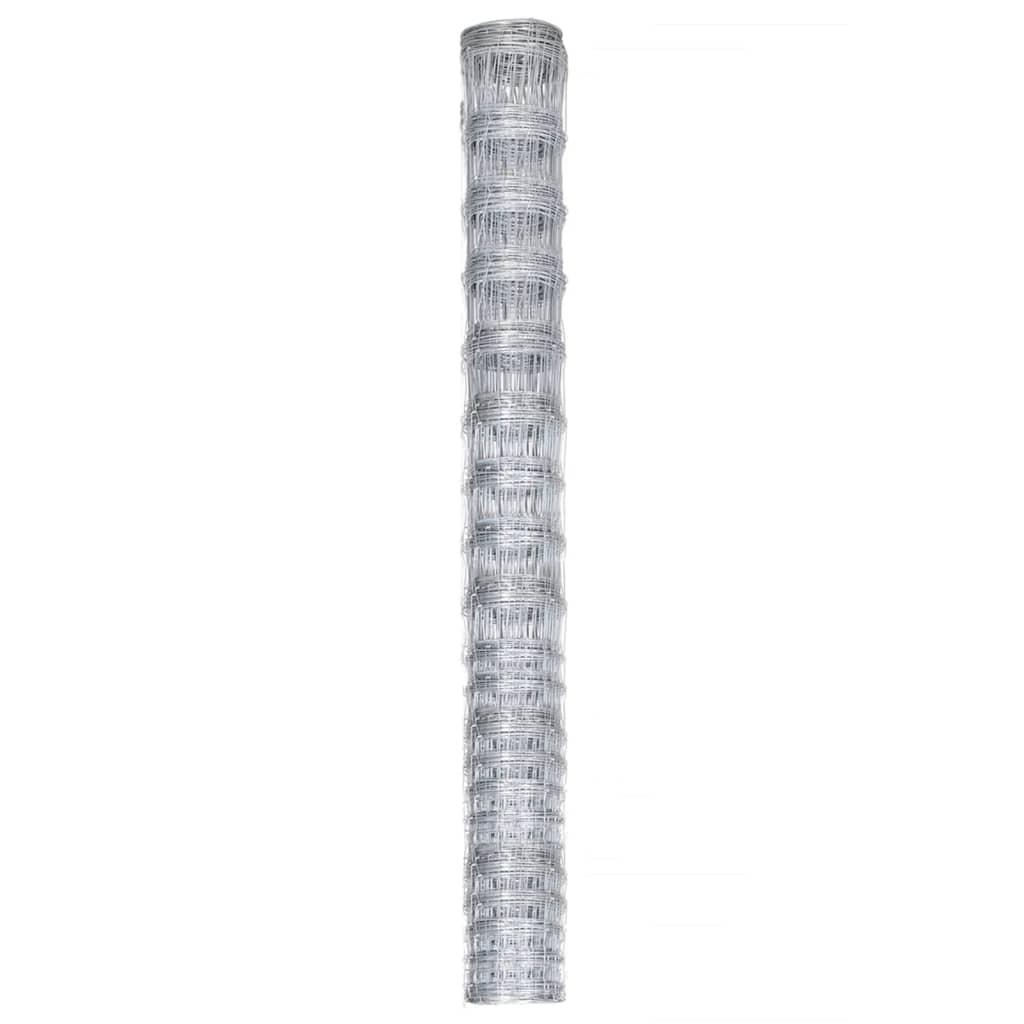 Vidaxl hek 50x1,6m gegalvaniseerd staal zilverkleurig