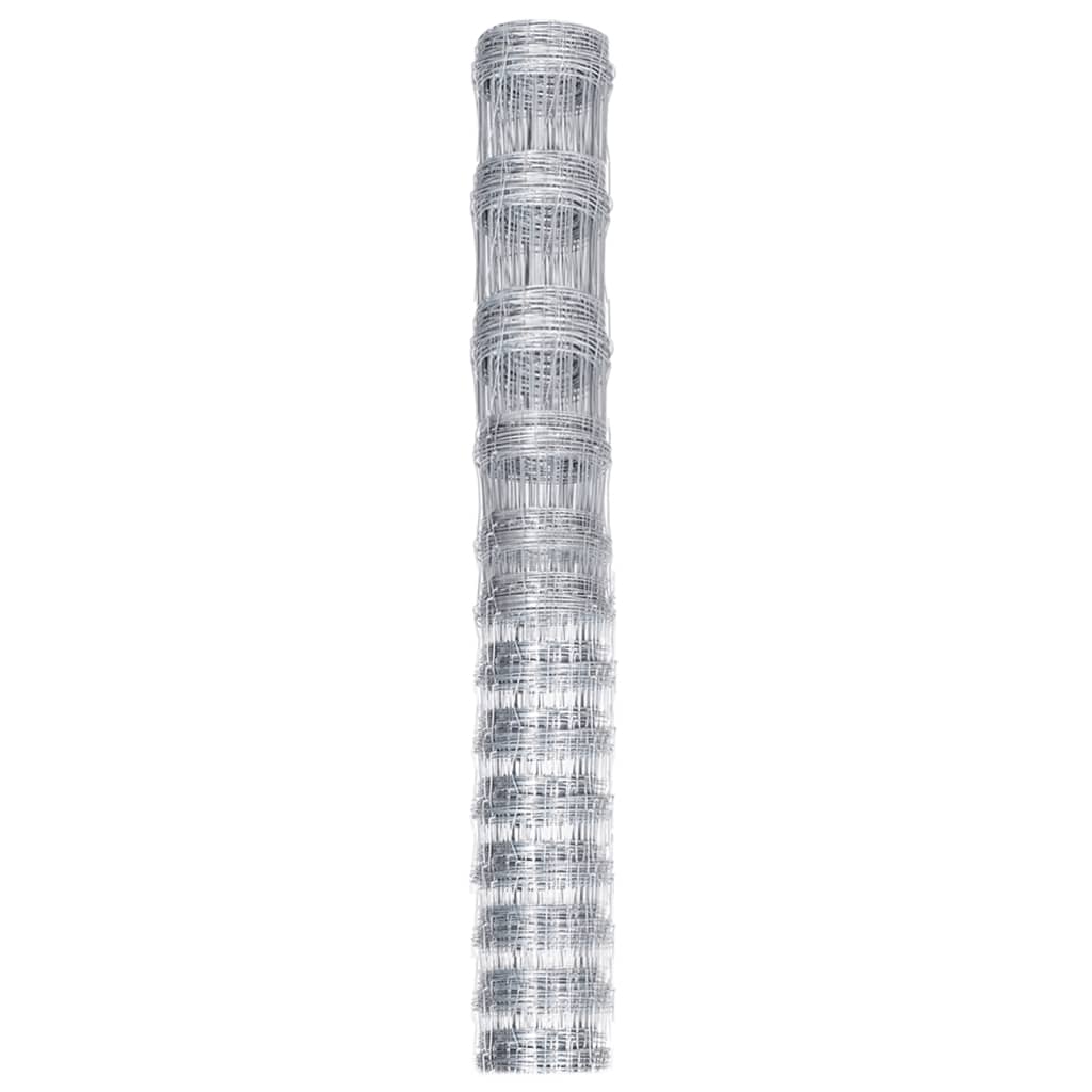 Vidaxl hek 50x1,5m gegalvaniseerd staal zilverkleurig