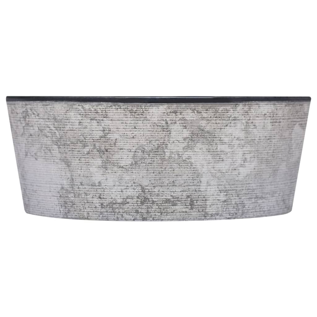 Vidaxl gootsteen ø40x15 cm marmer zwart