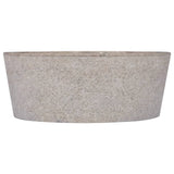 Vidaxl gootsteen ø40x15 cm marmer grijs
