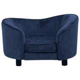 Vidaxl hondenbank 69x49x40 cm pluche blauw