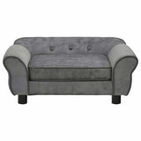 Vidaxl hondenbank 72x45x30 cm pluche donkergrijs