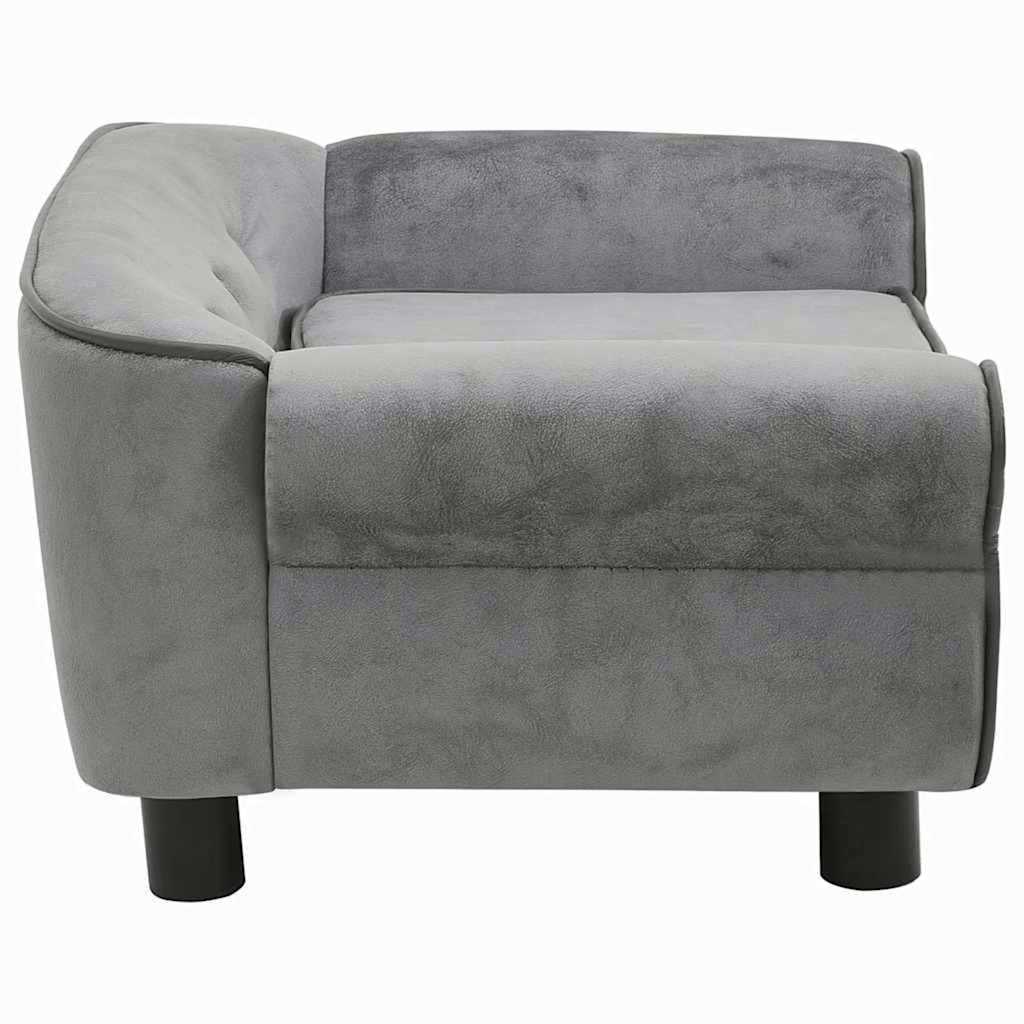 Vidaxl hondenbank 72x45x30 cm pluche donkergrijs