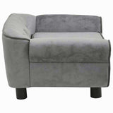 Vidaxl hondenbank 72x45x30 cm pluche donkergrijs