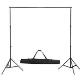 VidaXL Fotostudioset met lampen, paraplu's, achtergrond en reflector
