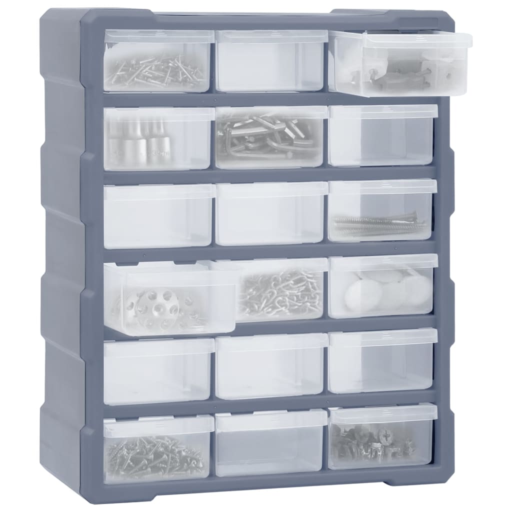Vidaxl organiser met 18 medium lades 38x16x47 cm