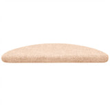 Vidaxl trapmatten zelfklevend 10 stuks 56x17x3 cm lichtbruin halfrond