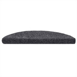 Vidaxl trapmatten zelfklevend 10 stuks 56x17x3 cm donkergrijs halfrond