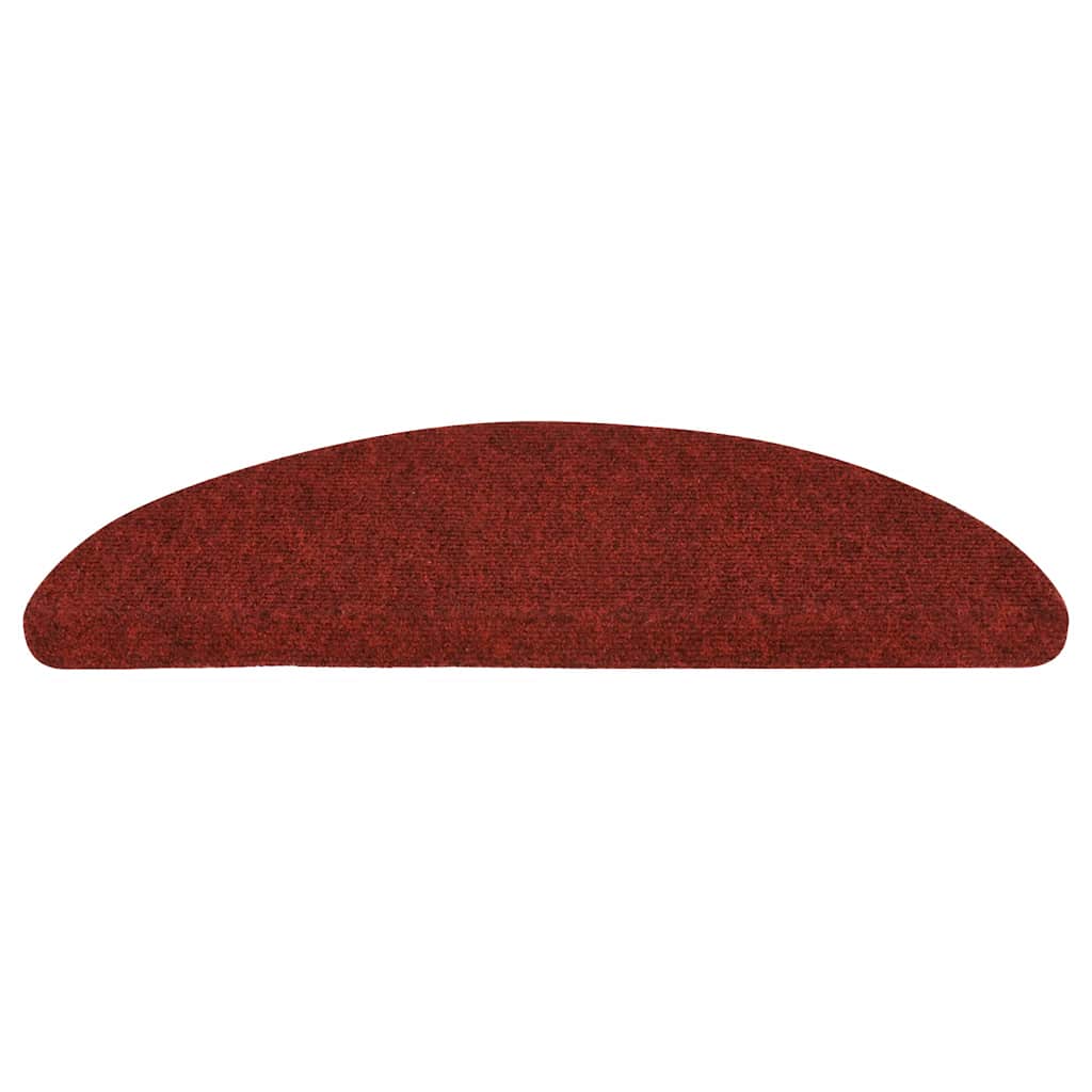 Vidaxl trapmatten zelfklevend 5 stuks 56x17x3 cm bordeaux rood halfrond