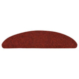 Vidaxl trapmatten zelfklevend 5 stuks 56x17x3 cm bordeaux rood halfrond